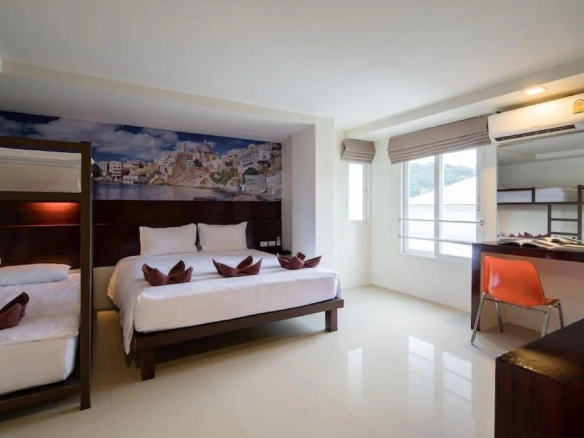 Modern guest room interior in boutique hotel