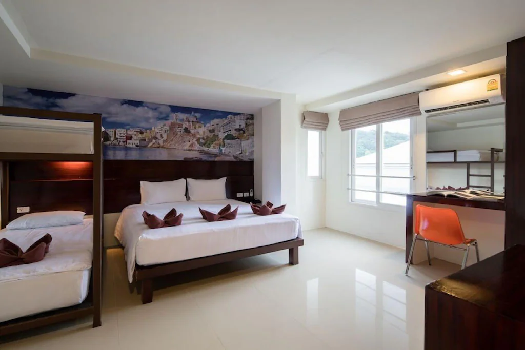 Modern guest room interior in boutique hotel