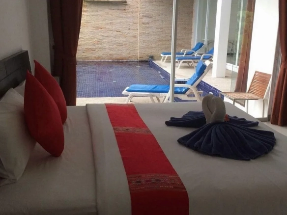 Standard guest room in boutique hotel