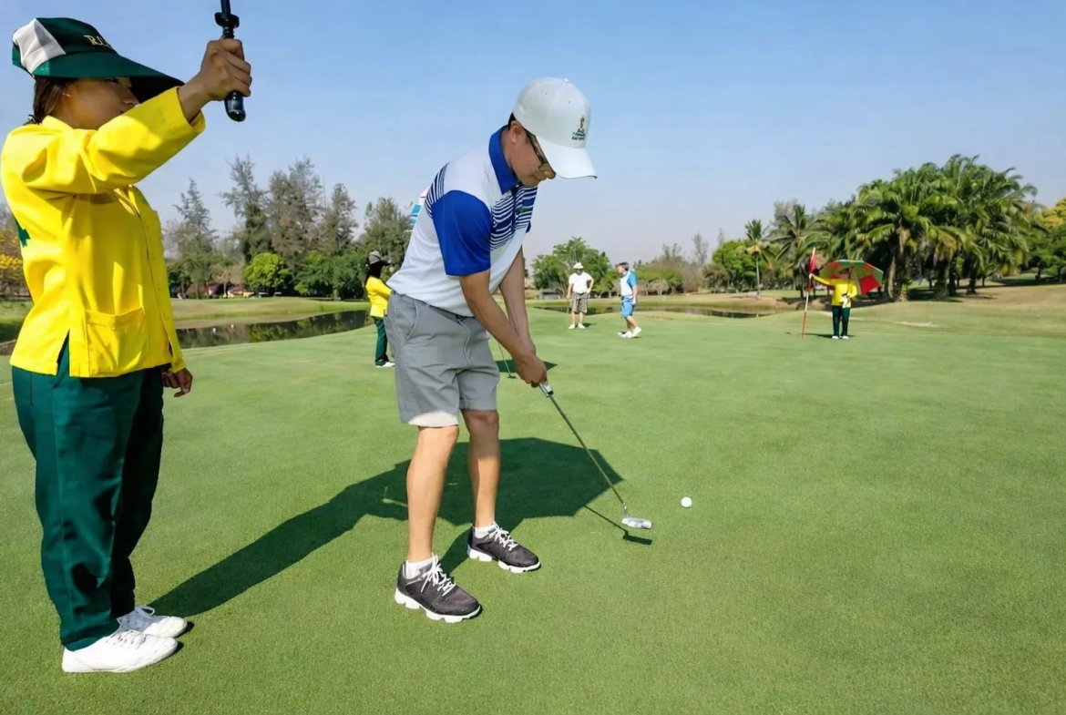 Golf putting activity at Chiang Mai resort