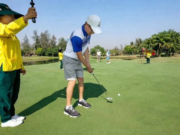 Golf putting activity at Chiang Mai resort