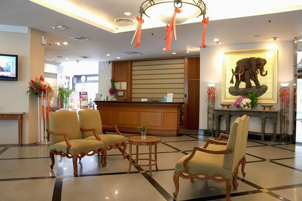 Hotel lounge and reception seating area