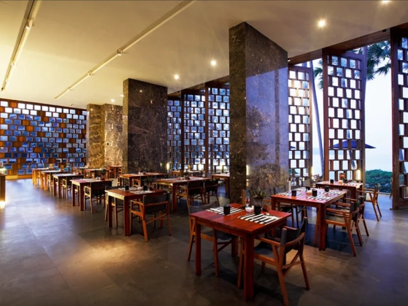 All-day dining restaurant interior with modern design in luxury Phuket resort