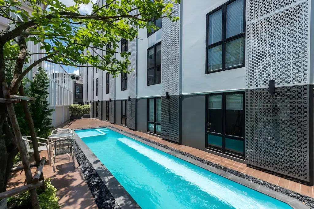 Corridor and shared circulation space within hotel property in Bangkok Noi Bangkok