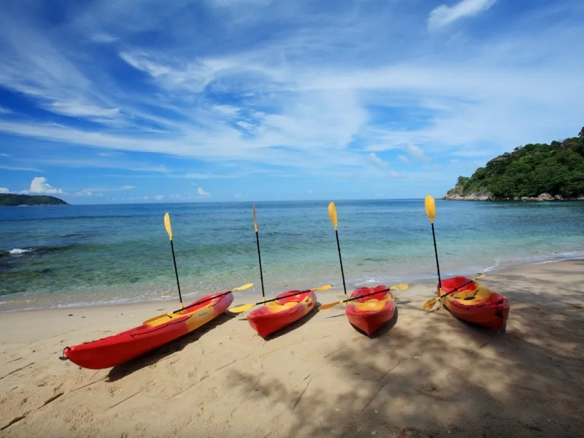 Kayak activity on private beach in Phuket