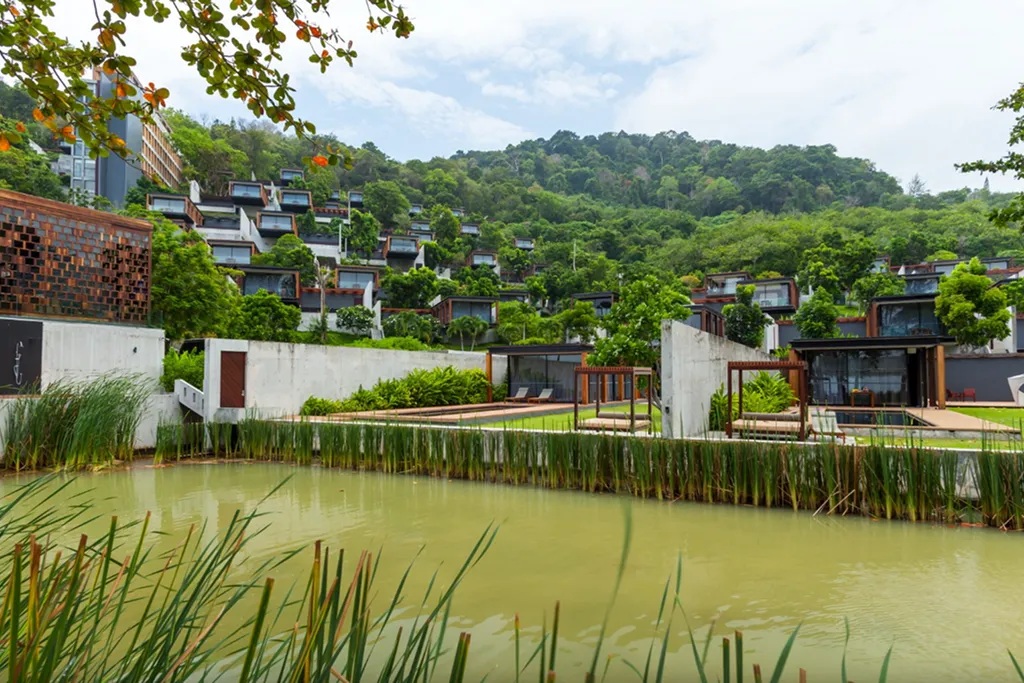 Ultra luxury seaside villa resort hillside view in Phuket