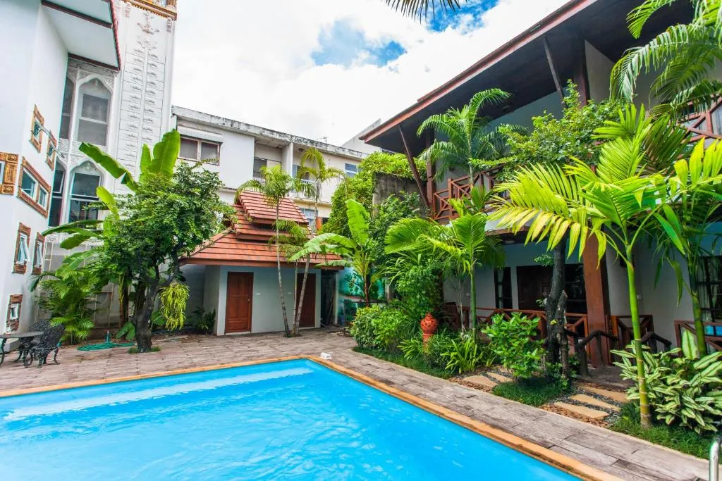 Hotel exterior depth view