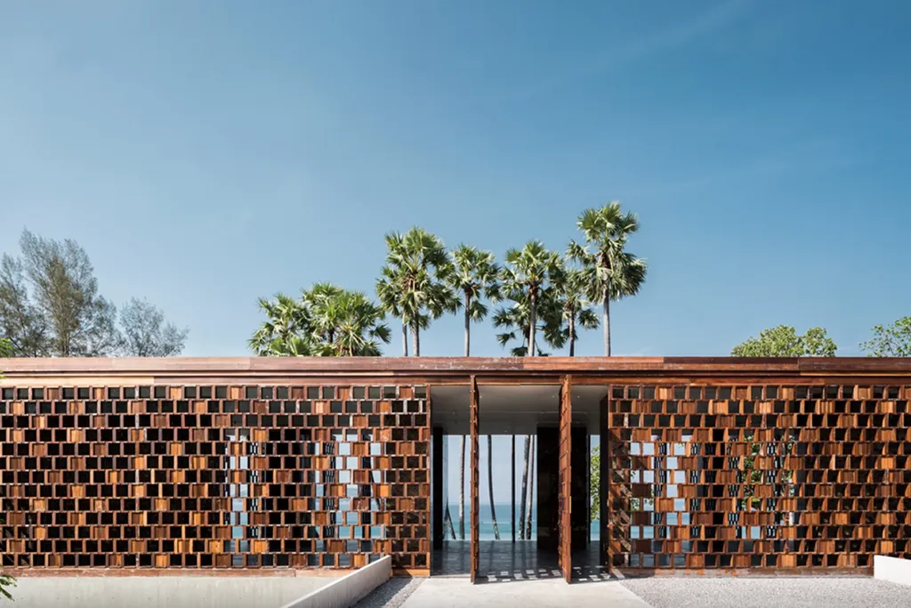 Ultra luxury seaside villa resort front view in Phuket