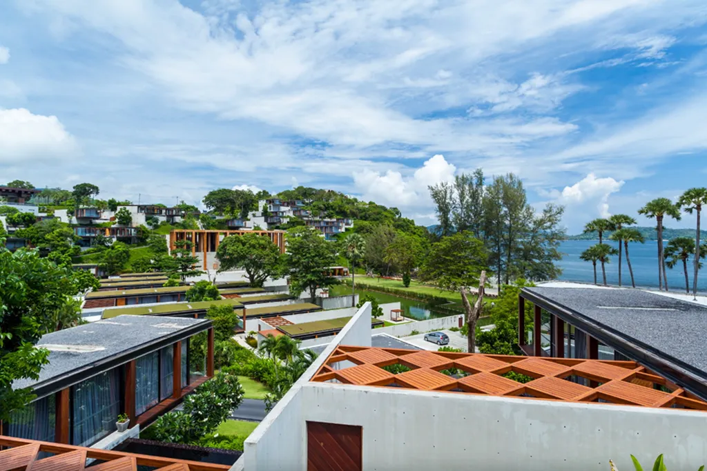 Overview of seaside villa resort in Phuket