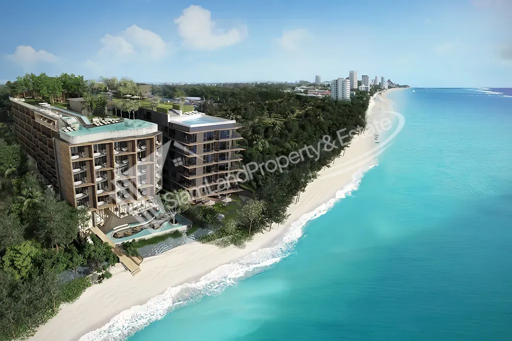 Beachfront luxury resort aerial