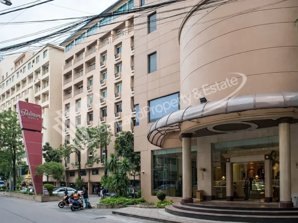 Classic city hotel building exterior