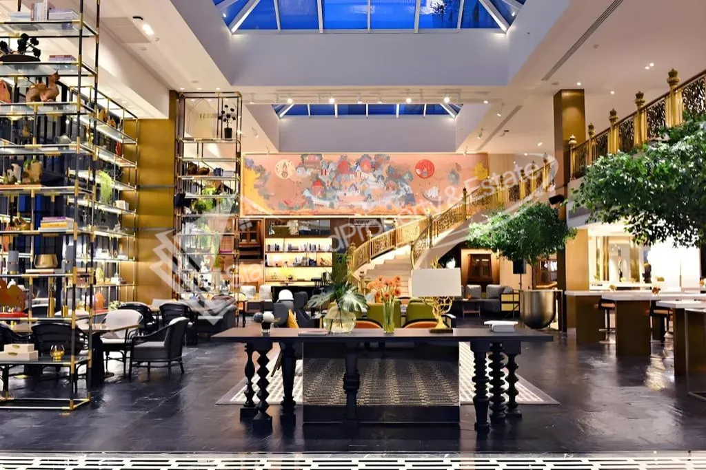 Luxury city hotel lobby lounge