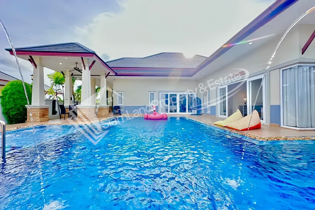 Luxury slider pool villa swimming pool