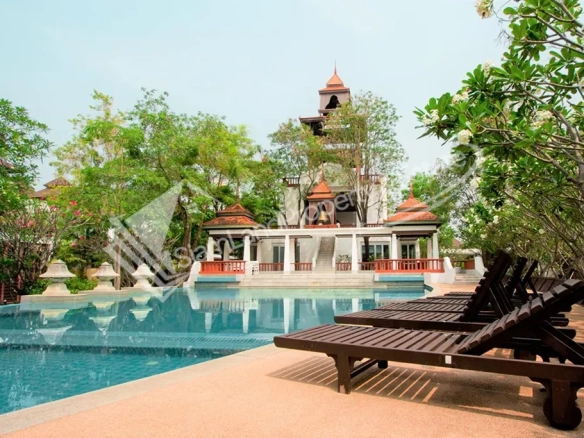 Modern tropical pool villa resort pool