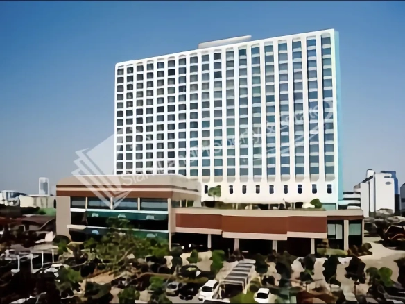 City business hotel aerial