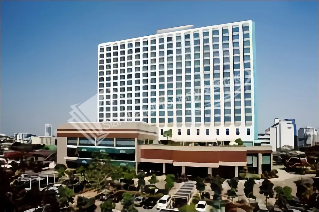 City business hotel aerial