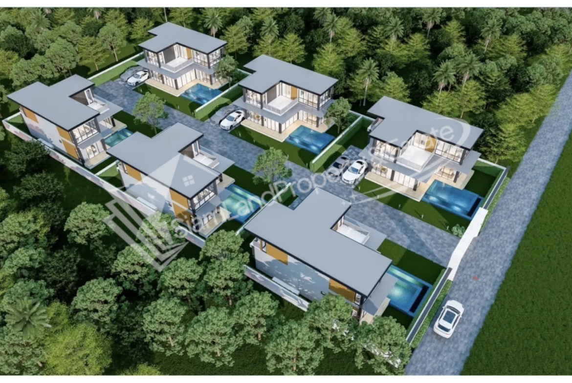Huay yai pool villa aerial view
