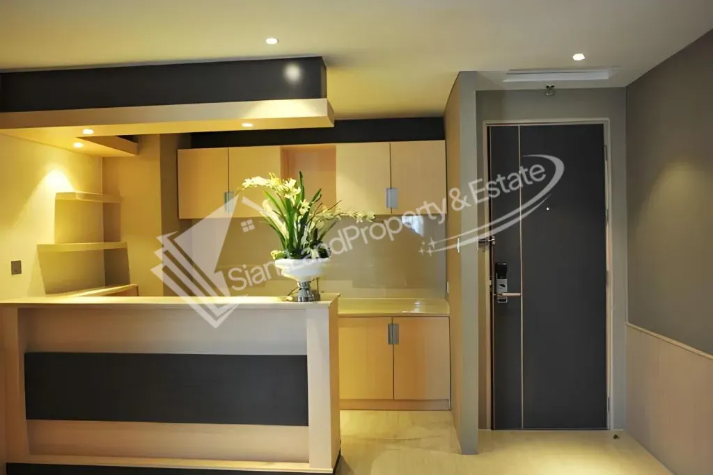 In room kitchen corner and pantry setup inside a luxury hotel suite
